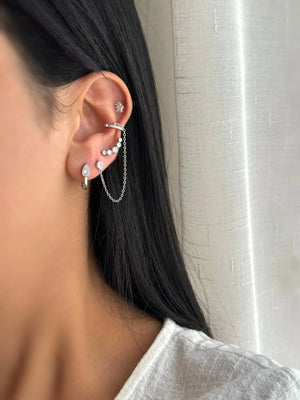 עגילי כסף 925 צמודים – מראה קלאסי ועדין - | Kalimira Jewelry | תכשיטי כסף Kalimira | إكسسوارات فضة Kalimira