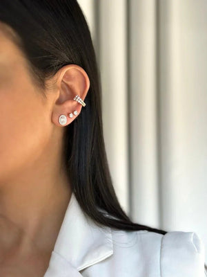 עגילי כסף 925 צמודים – מראה קלאסי ועדין - | Kalimira Jewelry | תכשיטי כסף Kalimira | إكسسوارات فضة Kalimira