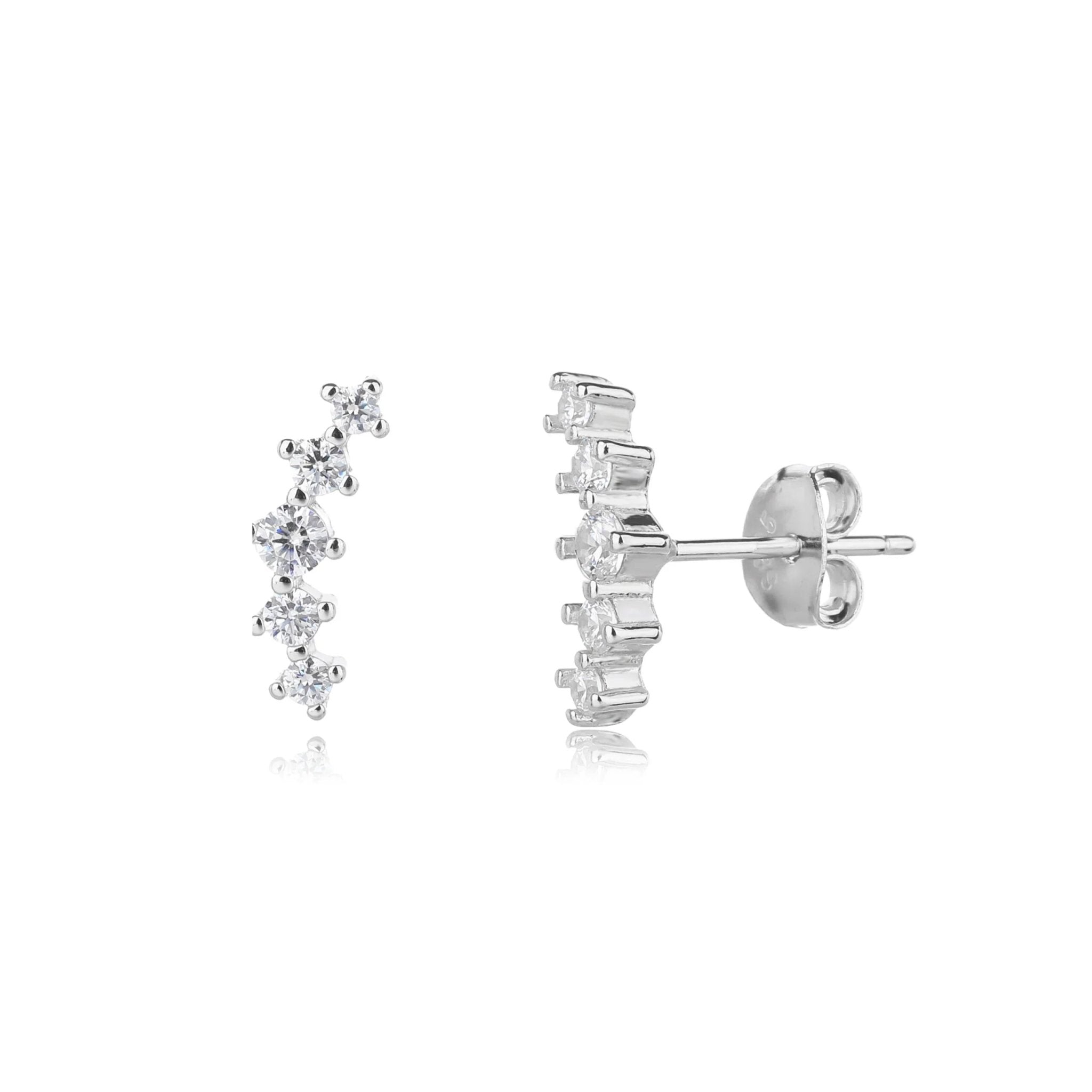 עגילי כסף 925 צמודים – מראה קלאסי ועדין - | Kalimira Jewelry | תכשיטי כסף Kalimira | إكسسوارات فضة Kalimira