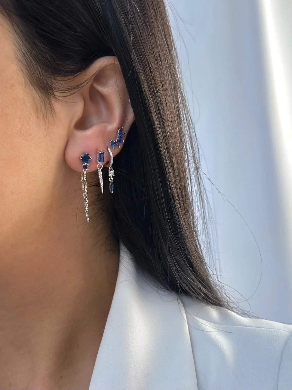 עגילי כסף 925 צמודים – מראה קלאסי ועדין - | Kalimira Jewelry | תכשיטי כסף Kalimira | إكسسوارات فضة Kalimira