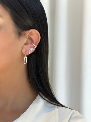 עגילי כסף 925 צמודים – מראה קלאסי ועדין - | Kalimira Jewelry | תכשיטי כסף Kalimira | إكسسوارات فضة Kalimira