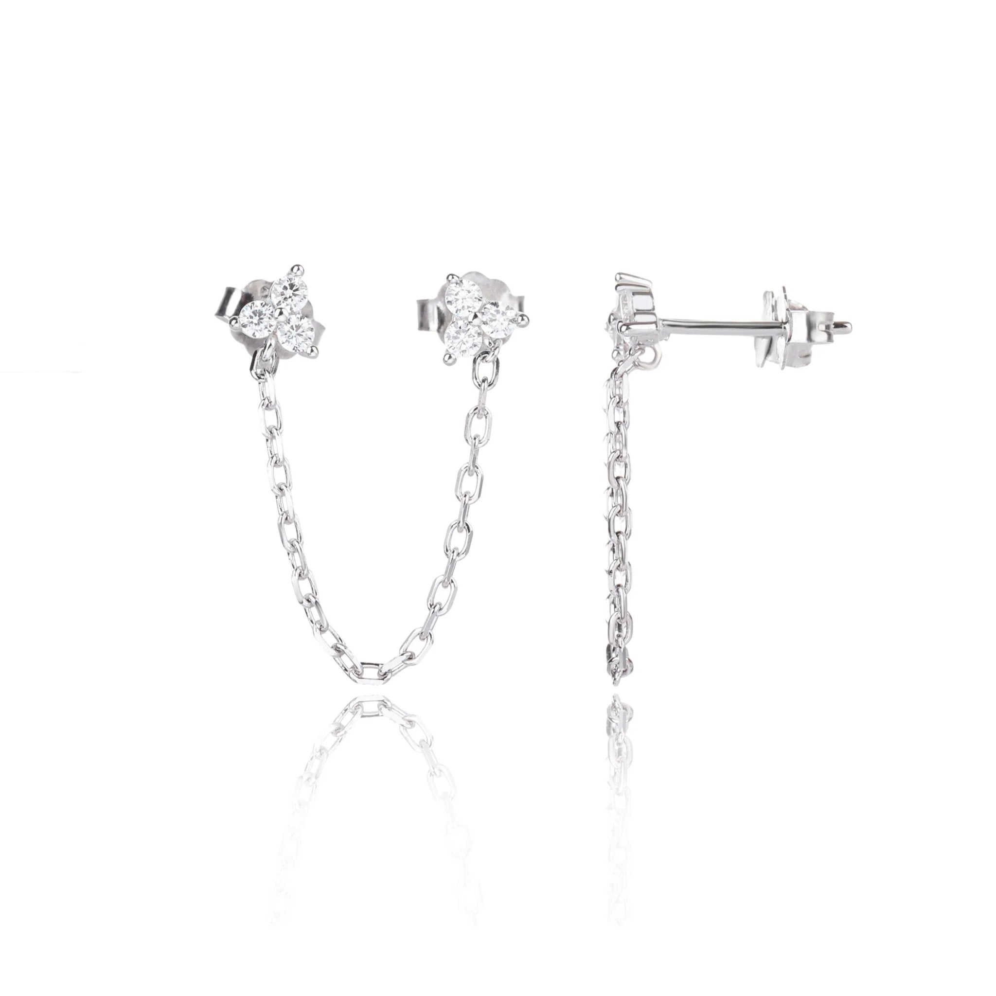 עגילי כסף 925 צמודים – מראה קלאסי ועדין - | Kalimira Jewelry | תכשיטי כסף Kalimira | إكسسوارات فضة Kalimira