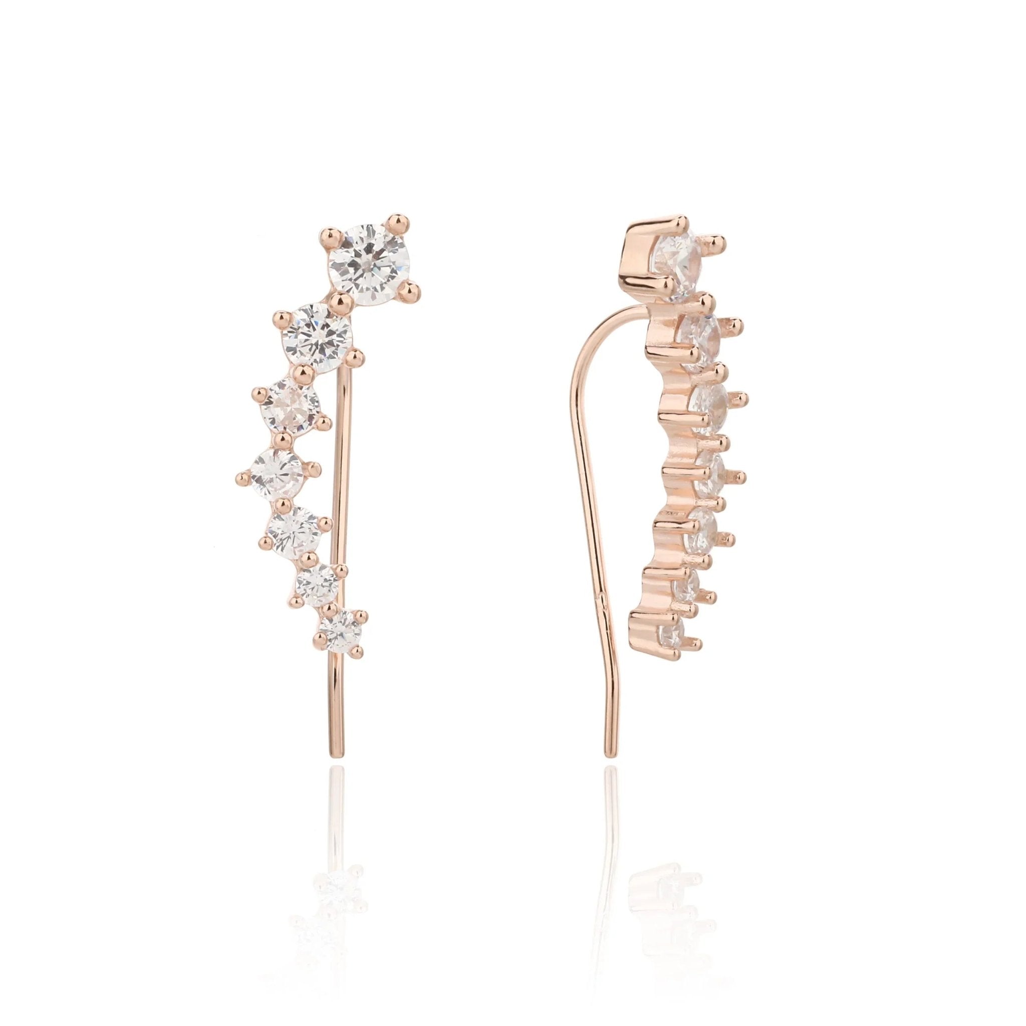 עגילי כסף 925 צמודים – מראה קלאסי ועדין - | Kalimira Jewelry | תכשיטי כסף Kalimira | إكسسوارات فضة Kalimira