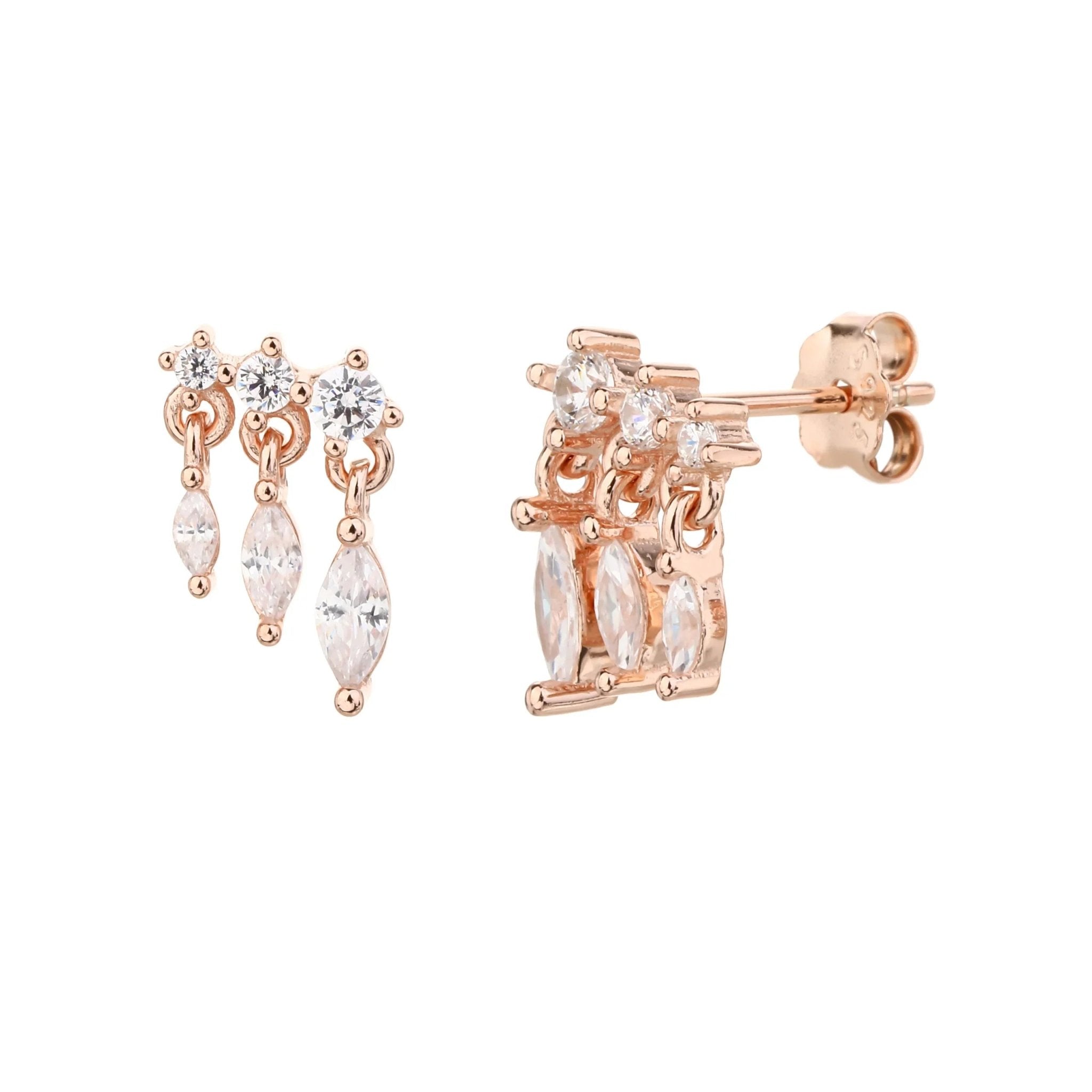 עגילי כסף 925 צמודים – מראה קלאסי ועדין - | Kalimira Jewelry | תכשיטי כסף Kalimira | إكسسوارات فضة Kalimira