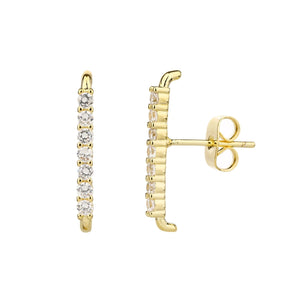 עגילי כסף 925 צמודים – מראה קלאסי ועדין - | Kalimira Jewelry | תכשיטי כסף Kalimira | إكسسوارات فضة Kalimira