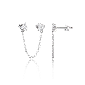 עגילי כסף 925 צמודים – מראה קלאסי ועדין - | Kalimira Jewelry | תכשיטי כסף Kalimira | إكسسوارات فضة Kalimira