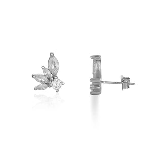 עגילי כסף 925 צמודים – מראה קלאסי ועדין - | Kalimira Jewelry | תכשיטי כסף Kalimira | إكسسوارات فضة Kalimira