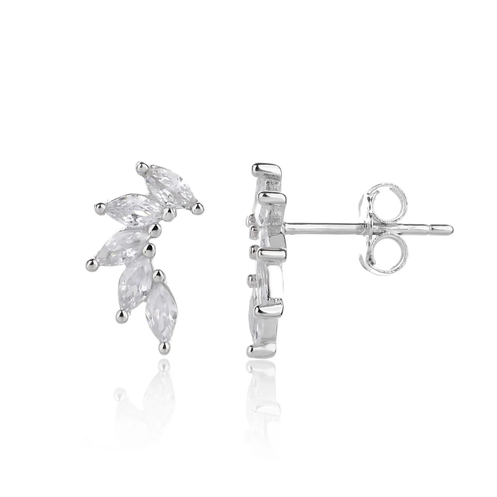 עגילי כסף 925 צמודים – מראה קלאסי ועדין - | Kalimira Jewelry | תכשיטי כסף Kalimira | إكسسوارات فضة Kalimira