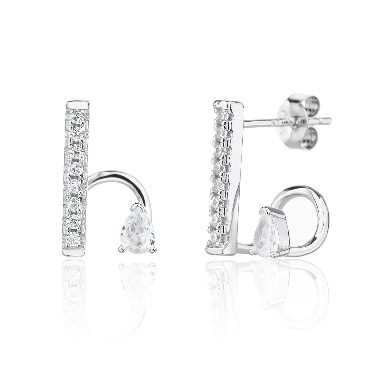 עגילי כסף 925 צמודים – מראה קלאסי ועדין - | Kalimira Jewelry | תכשיטי כסף Kalimira | إكسسوارات فضة Kalimira