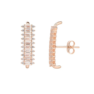 עגילי כסף 925 צמודים – מראה קלאסי ועדין - | Kalimira Jewelry | תכשיטי כסף Kalimira | إكسسوارات فضة Kalimira