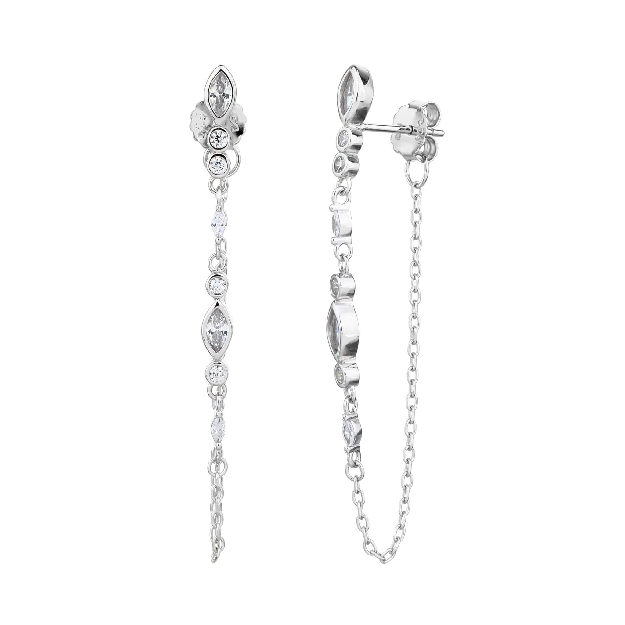 עגילי כסף 925 נופלים – אלגנטיות מתוחכמת - | Kalimira Jewelry | תכשיטי כסף Kalimira | إكسسوارات فضة Kalimira