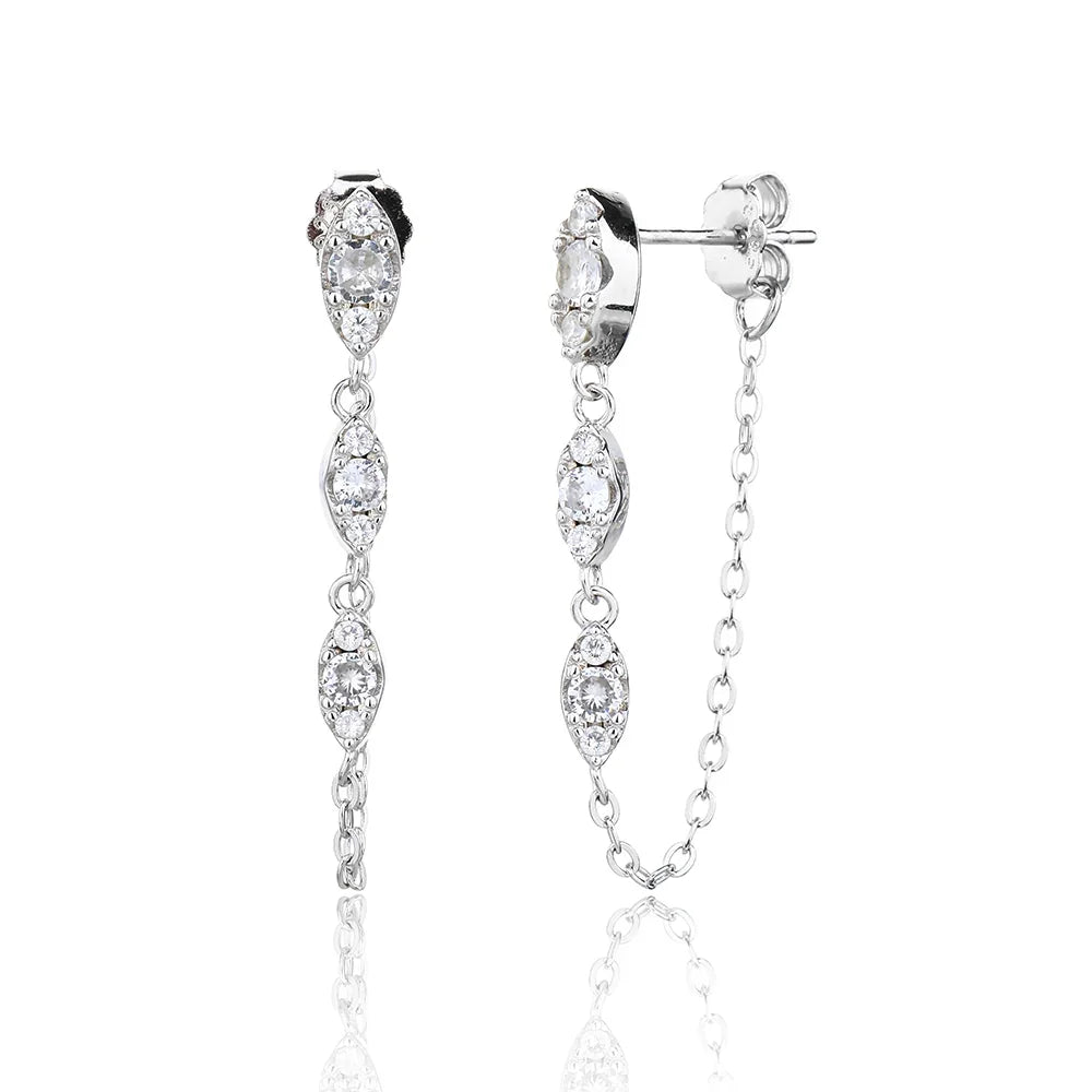 עגילי כסף 925 נופלים – אלגנטיות מתוחכמת - | Kalimira Jewelry | תכשיטי כסף Kalimira | إكسسوارات فضة Kalimira