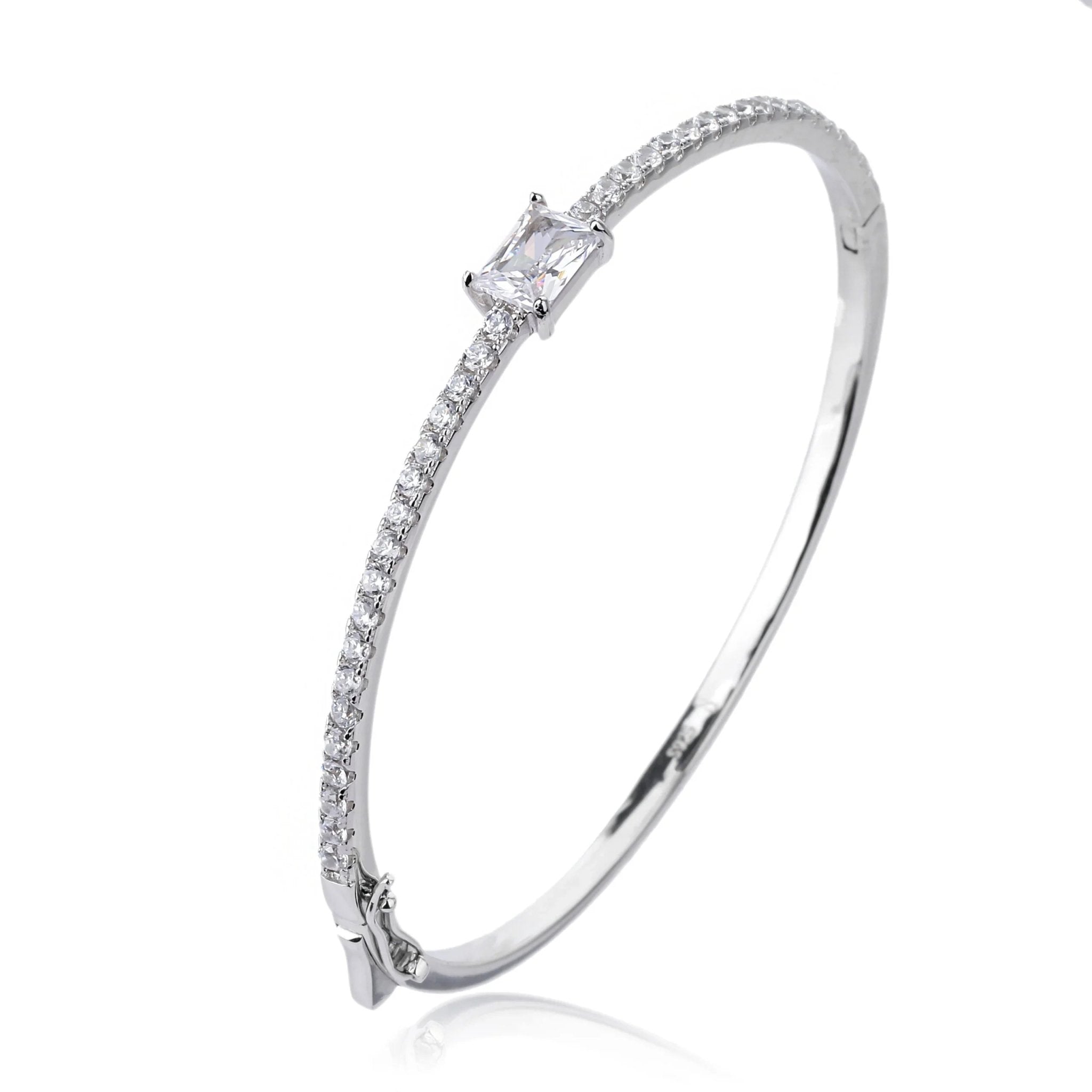 צמיד קשיח כסף 925 – מראה מינימליסטי - | Kalimira Jewelry | תכשיטי כסף Kalimira | إكسسوارات فضة Kalimira