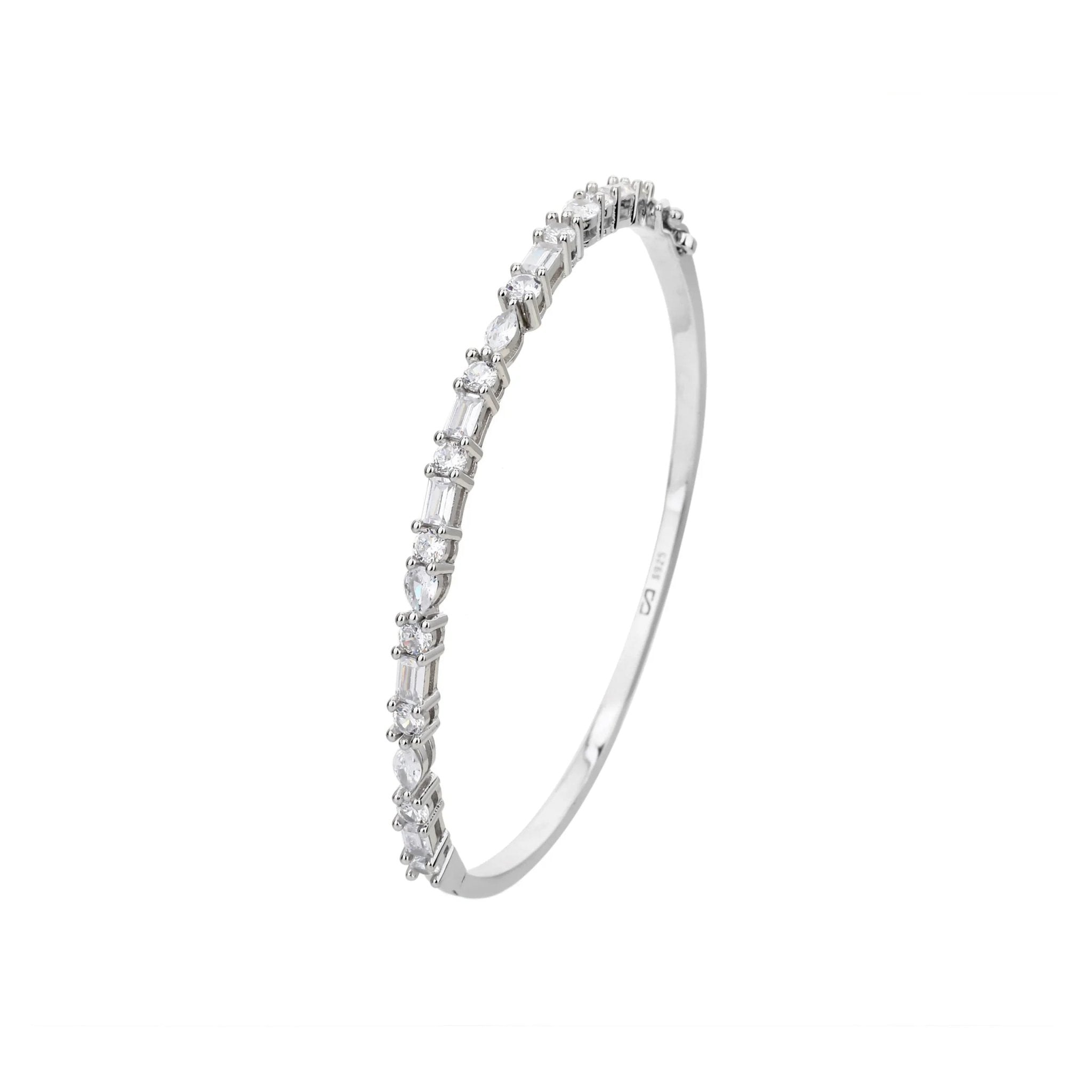 צמיד קשיח כסף 925 – מראה מינימליסטי - | Kalimira Jewelry | תכשיטי כסף Kalimira | إكسسوارات فضة Kalimira