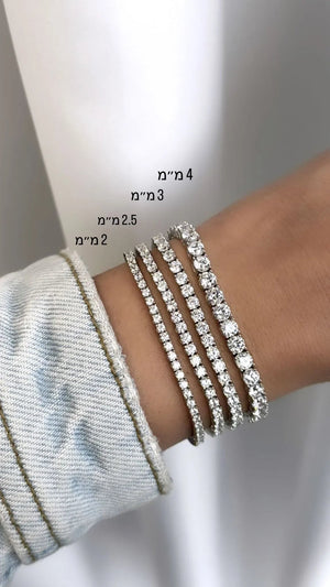 צמיד טניס כסף 925 משובץ זירקון – יוקרה נצחית - | Kalimira Jewelry | תכשיטי כסף Kalimira | إكسسوارات فضة Kalimira