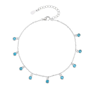 צמיד רגל כסף 925 עם תליון עדין – סטייל קיצי - | Kalimira Jewelry | תכשיטי כסף Kalimira | إكسسوارات فضة Kalimira