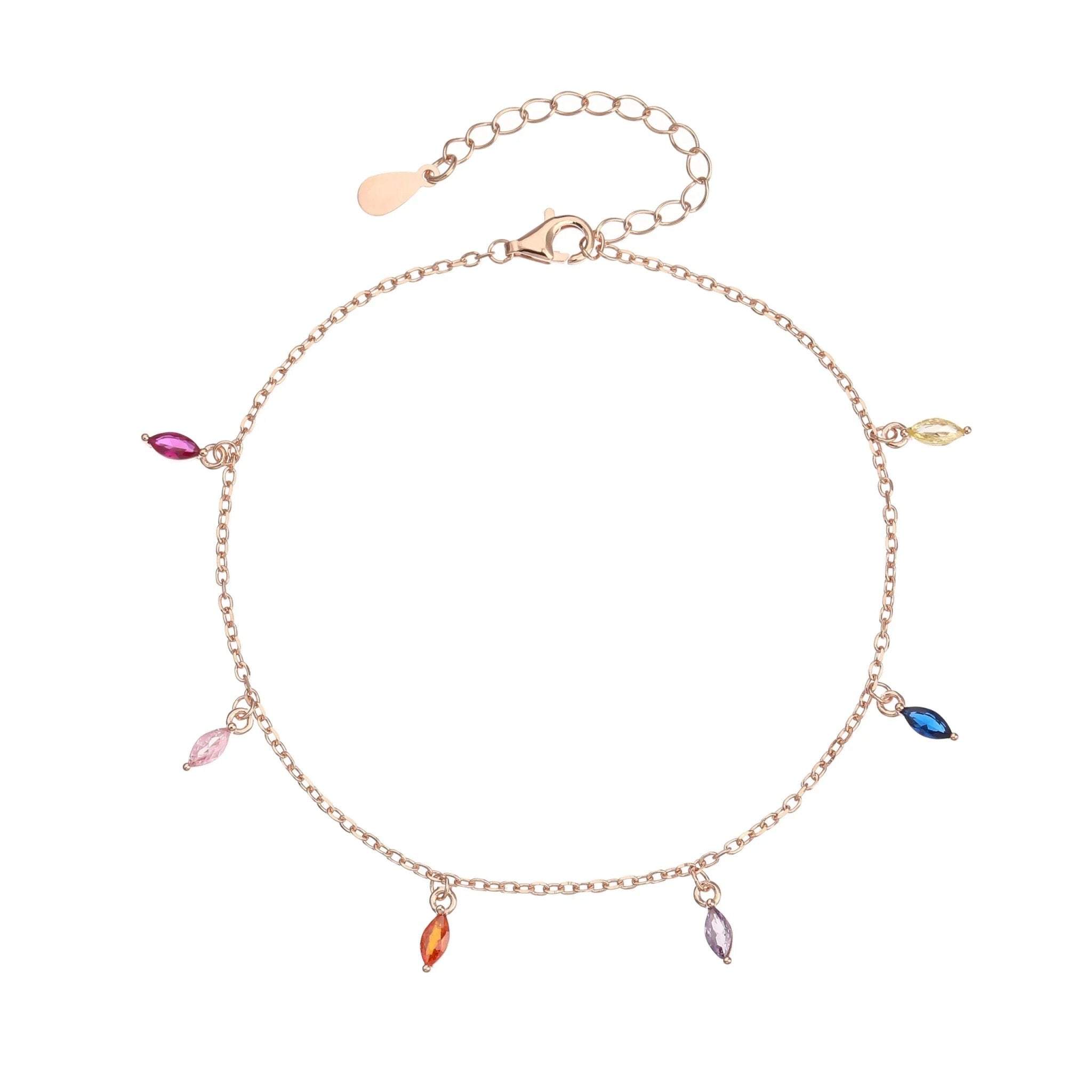 צמיד רגל כסף 925 עם תליון עדין – סטייל קיצי - | Kalimira Jewelry | תכשיטי כסף Kalimira | إكسسوارات فضة Kalimira