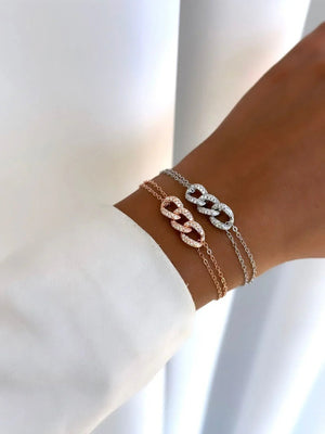 צמיד שרשרת כסף 925 – עיצוב אלגנטי יומיומי - | Kalimira Jewelry | תכשיטי כסף Kalimira | إكسسوارات فضة Kalimira