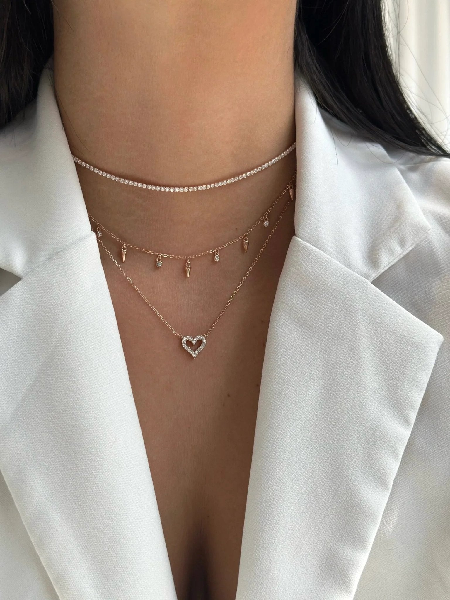 שרשרת קולר טניס כסף 925 – זוהר נשי - | Kalimira Jewelry | תכשיטי כסף Kalimira | إكسسوارات فضة Kalimira