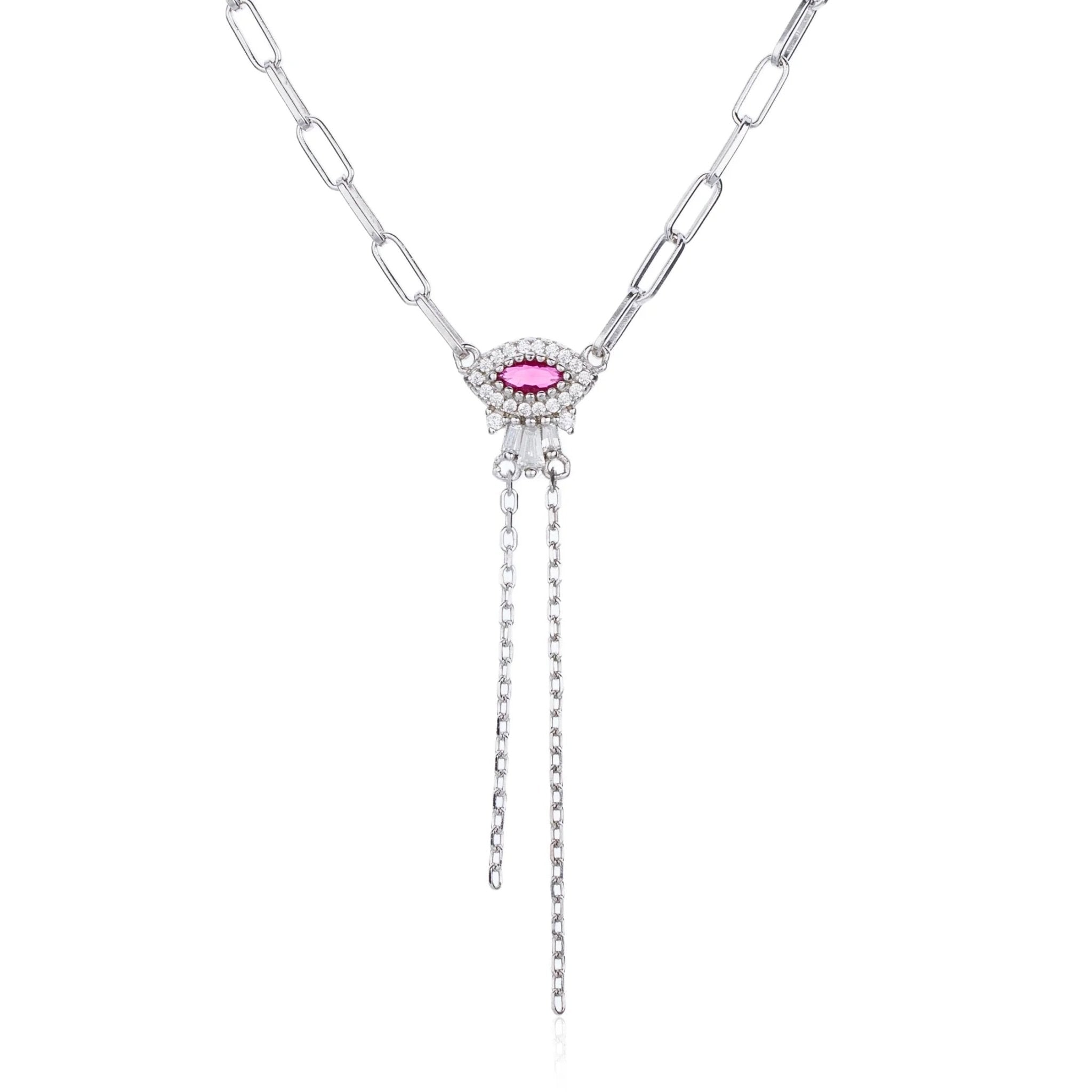 שרשרת עניבה נופלת כסף 925 – אלגנטיות מודרנית - | Kalimira Jewelry | תכשיטי כסף Kalimira | إكسسوارات فضة Kalimira