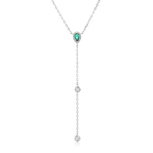 שרשרת עניבה נופלת כסף 925 – אלגנטיות מודרנית - | Kalimira Jewelry | תכשיטי כסף Kalimira | إكسسوارات فضة Kalimira