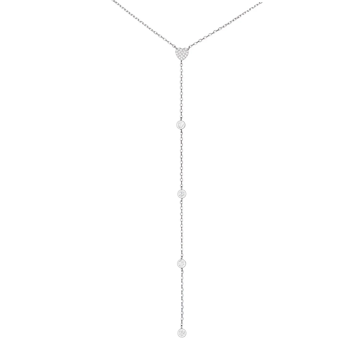 שרשרת עניבה נופלת כסף 925 – אלגנטיות מודרנית - | Kalimira Jewelry | תכשיטי כסף Kalimira | إكسسوارات فضة Kalimira