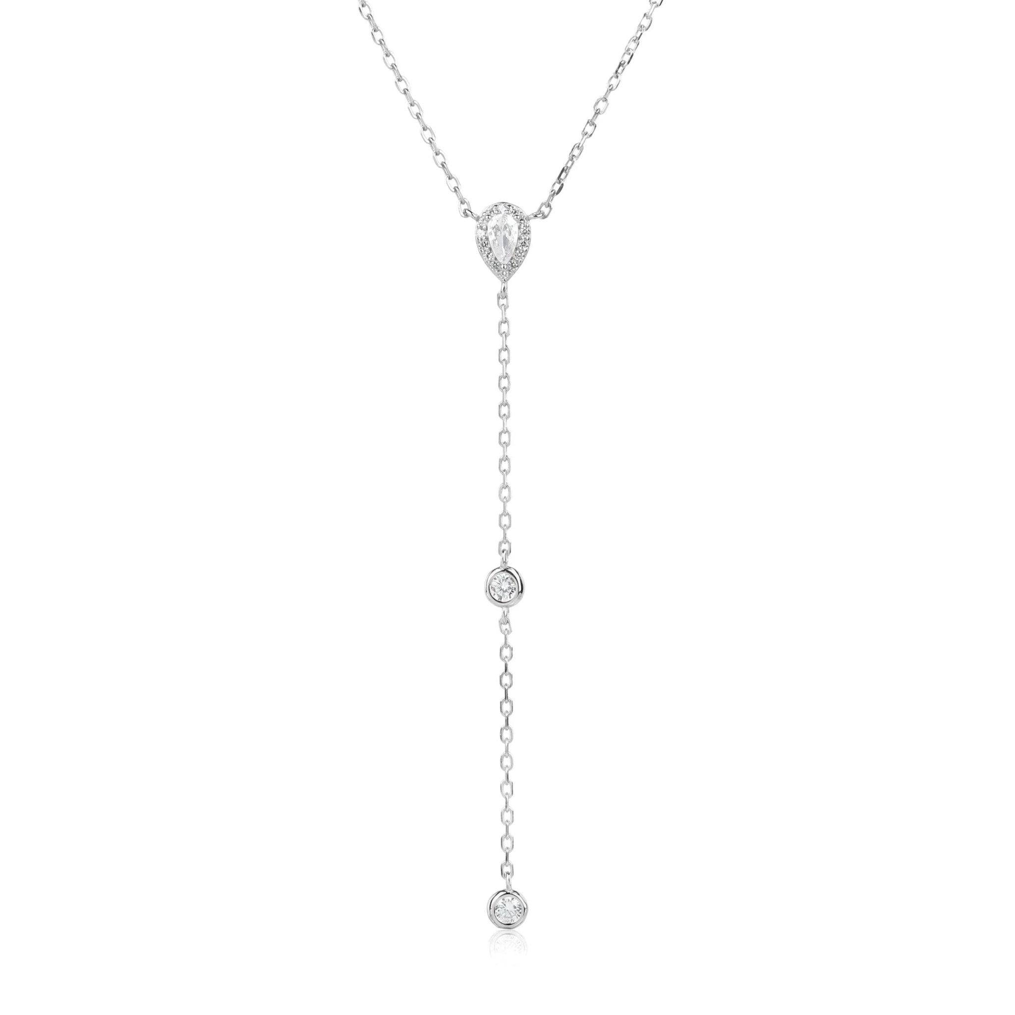 שרשרת עניבה נופלת כסף 925 – אלגנטיות מודרנית - | Kalimira Jewelry | תכשיטי כסף Kalimira | إكسسوارات فضة Kalimira