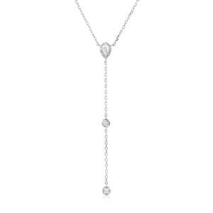 שרשרת עניבה נופלת כסף 925 – אלגנטיות מודרנית - | Kalimira Jewelry | תכשיטי כסף Kalimira | إكسسوارات فضة Kalimira