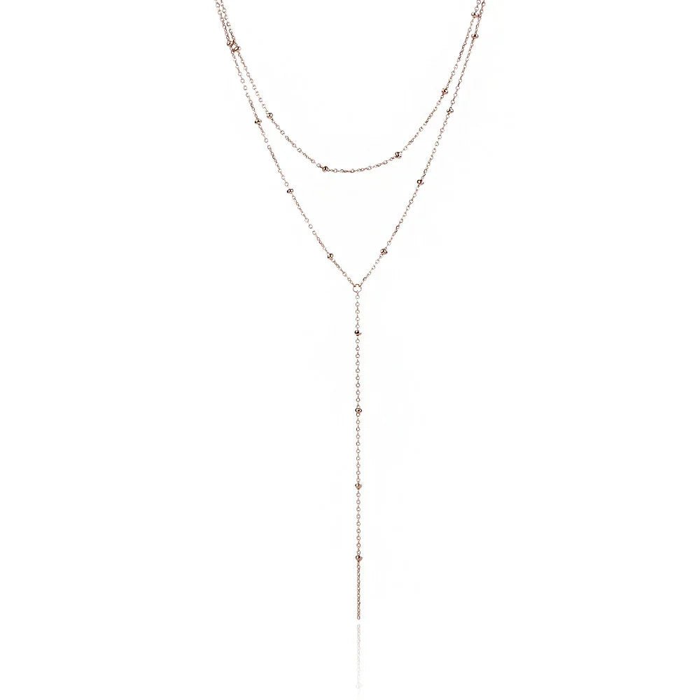 שרשרת עניבה נופלת כסף 925 – אלגנטיות מודרנית - | Kalimira Jewelry | תכשיטי כסף Kalimira | إكسسوارات فضة Kalimira