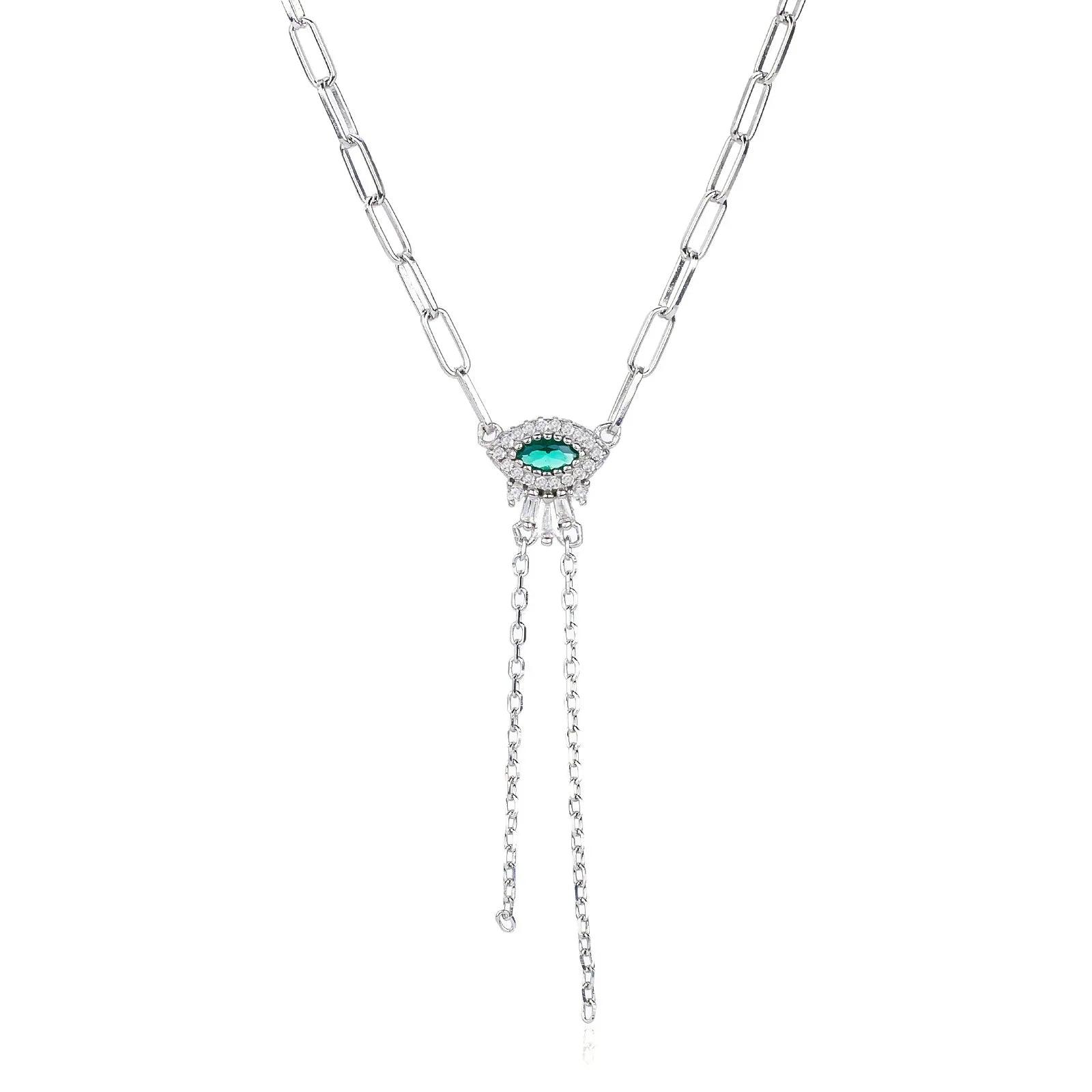 שרשרת עניבה נופלת כסף 925 – אלגנטיות מודרנית - | Kalimira Jewelry | תכשיטי כסף Kalimira | إكسسوارات فضة Kalimira