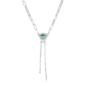 שרשרת עניבה נופלת כסף 925 – אלגנטיות מודרנית - | Kalimira Jewelry | תכשיטי כסף Kalimira | إكسسوارات فضة Kalimira