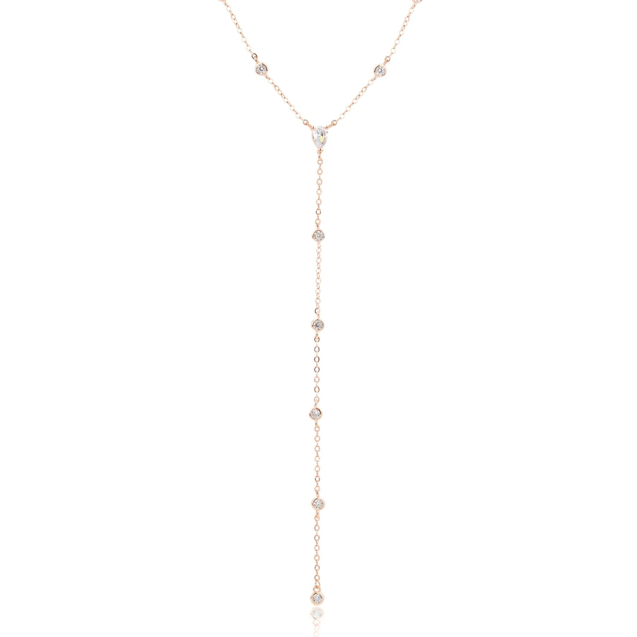 שרשרת עניבה נופלת כסף 925 – אלגנטיות מודרנית - | Kalimira Jewelry | תכשיטי כסף Kalimira | إكسسوارات فضة Kalimira