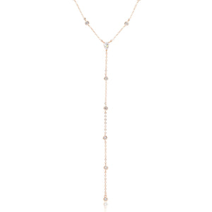 שרשרת עניבה נופלת כסף 925 – אלגנטיות מודרנית - | Kalimira Jewelry | תכשיטי כסף Kalimira | إكسسوارات فضة Kalimira