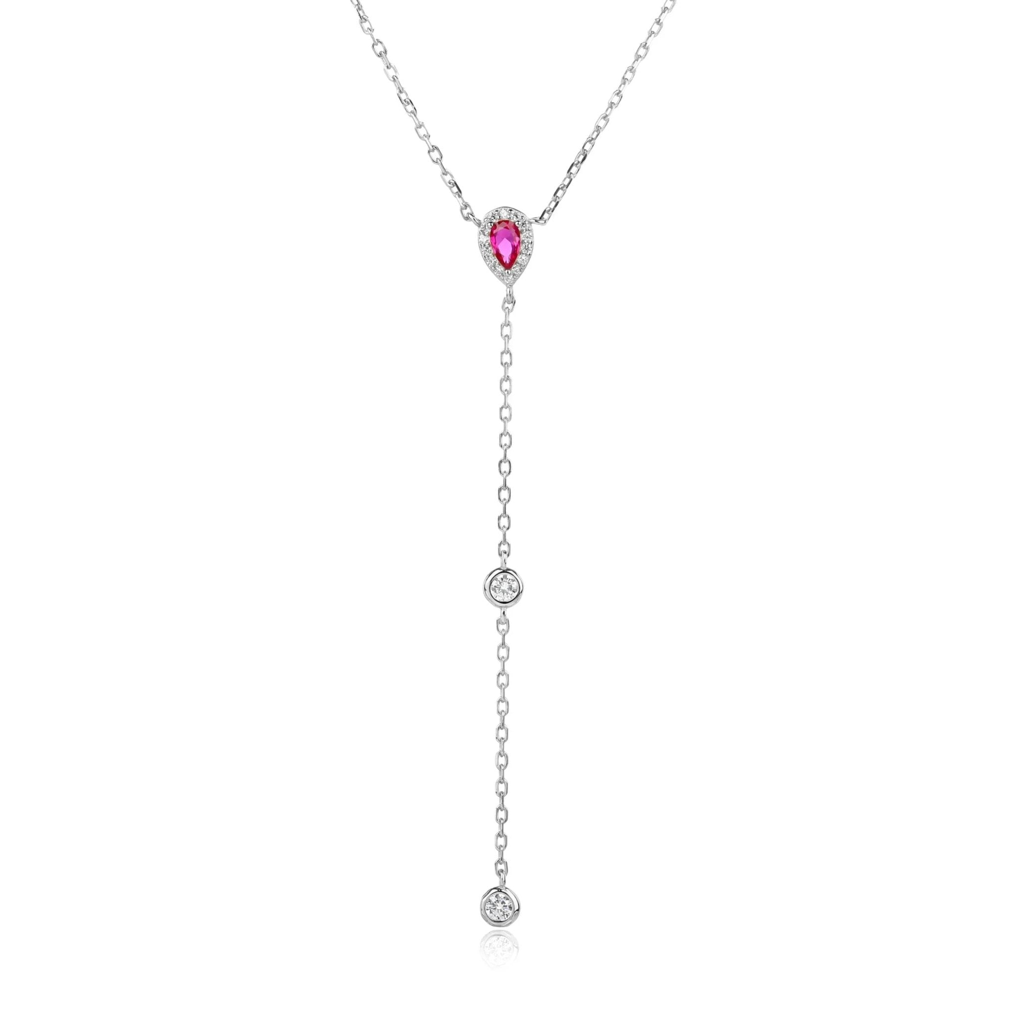 שרשרת עניבה נופלת כסף 925 – אלגנטיות מודרנית - | Kalimira Jewelry | תכשיטי כסף Kalimira | إكسسوارات فضة Kalimira