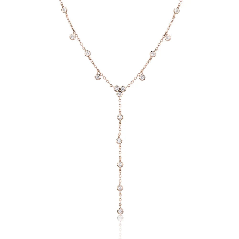 שרשרת עניבה נופלת כסף 925 – אלגנטיות מודרנית - | Kalimira Jewelry | תכשיטי כסף Kalimira | إكسسوارات فضة Kalimira