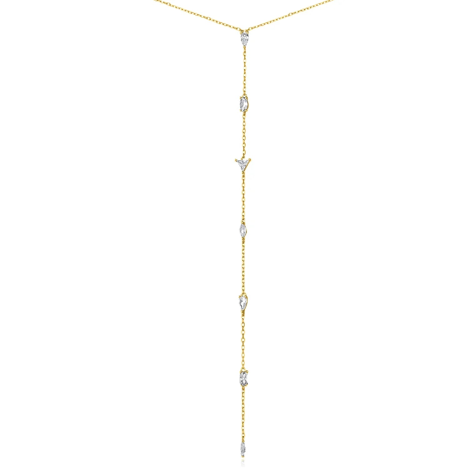 שרשרת עניבה נופלת כסף 925 – אלגנטיות מודרנית - | Kalimira Jewelry | תכשיטי כסף Kalimira | إكسسوارات فضة Kalimira