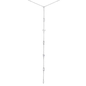 שרשרת עניבה נופלת כסף 925 – אלגנטיות מודרנית - | Kalimira Jewelry | תכשיטי כסף Kalimira | إكسسوارات فضة Kalimira