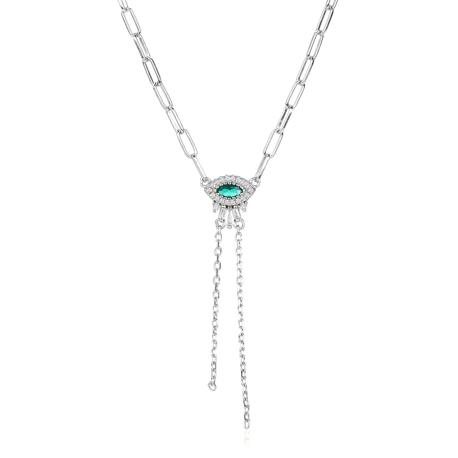 שרשרת עניבה נופלת כסף 925 – אלגנטיות מודרנית - | Kalimira Jewelry | תכשיטי כסף Kalimira | إكسسوارات فضة Kalimira