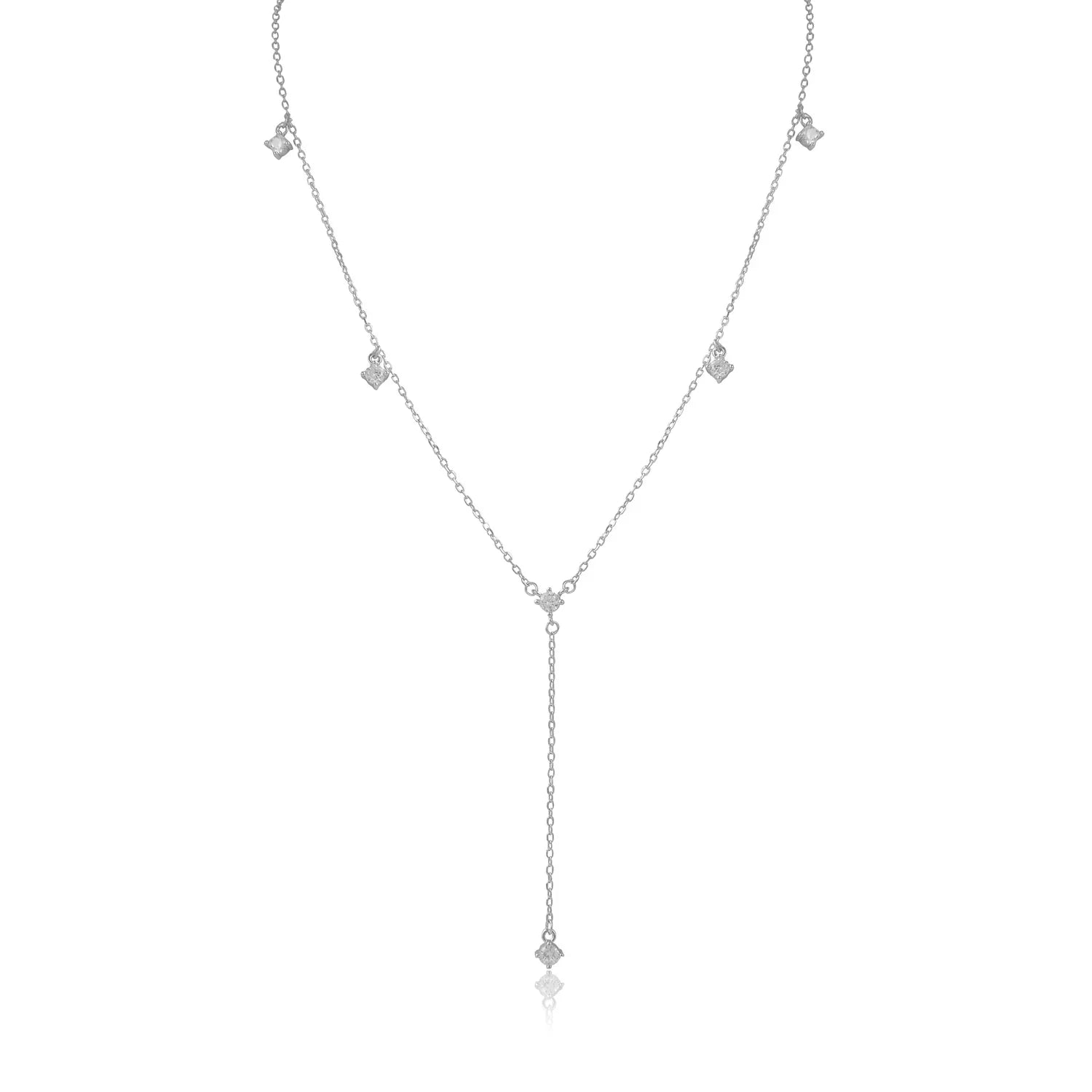 שרשרת עניבה נופלת כסף 925 – אלגנטיות מודרנית - | Kalimira Jewelry | תכשיטי כסף Kalimira | إكسسوارات فضة Kalimira