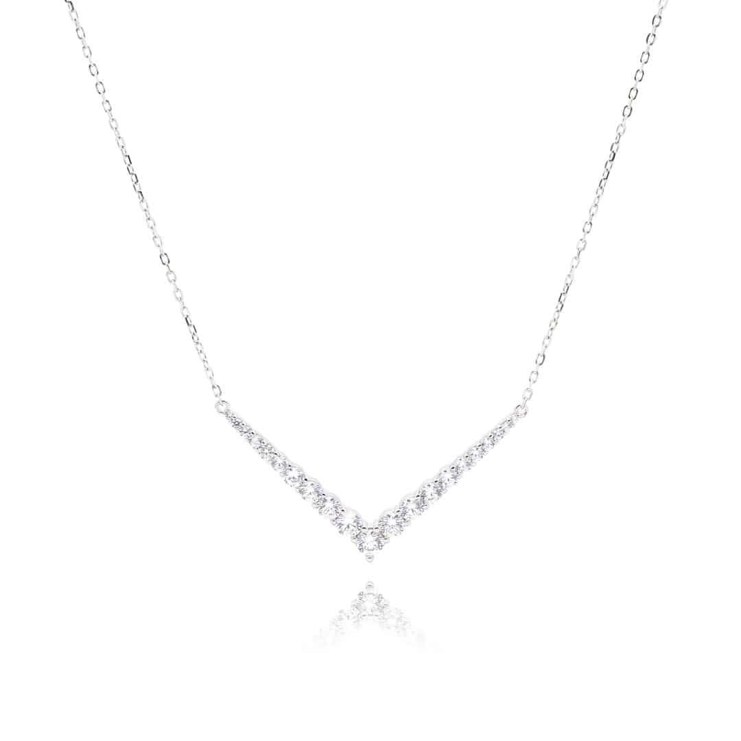 שרשרת כסף 925 משובצת זירקון – ברק ייחודי - | Kalimira Jewelry | תכשיטי כסף Kalimira | إكسسوارات فضة Kalimira