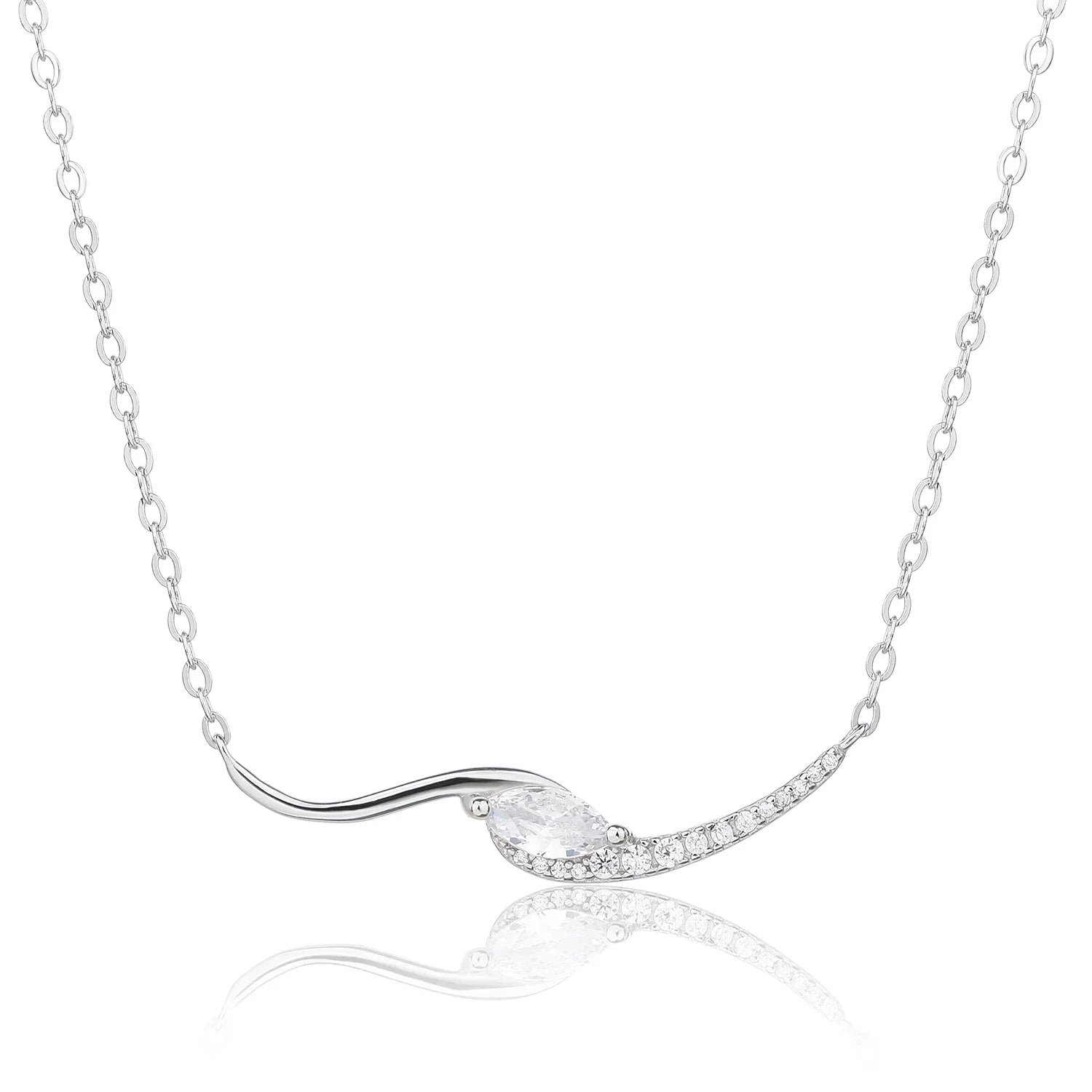 שרשרת כסף 925 משובצת זירקון – ברק ייחודי - | Kalimira Jewelry | תכשיטי כסף Kalimira | إكسسوارات فضة Kalimira