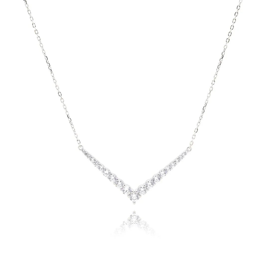 שרשרת כסף 925 משובצת זירקון – ברק ייחודי - | Kalimira Jewelry | תכשיטי כסף Kalimira | إكسسوارات فضة Kalimira