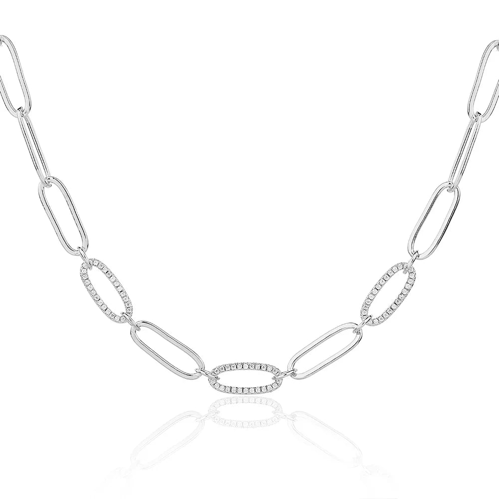 שרשרת חוליות כסף 925 – עיצוב מודרני ואלגנטי - | Kalimira Jewelry | תכשיטי כסף Kalimira | إكسسوارات فضة Kalimira